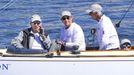 El rey emérito Juan Carlos I, a bordo del Bribón el pasado mes de julio en Sanxenxo