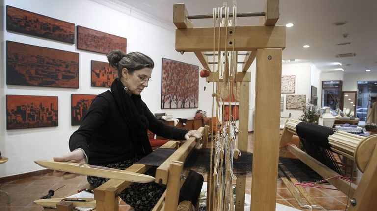 Taller de artesanía textil Belategui Regueiro, en Cambre, uno de los que estarán en las jornadas