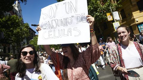 Manifestación contra la reforma de la ley del aborto en Madrid