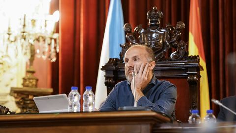 Gonzalo Pérez Jácome, durante un pleno del Concello de Ourense.