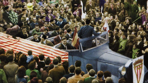 Celebraci�n ascenso del Sporting