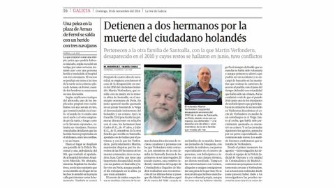 Página publicada en La Voz el 30 de noviembre del 2014