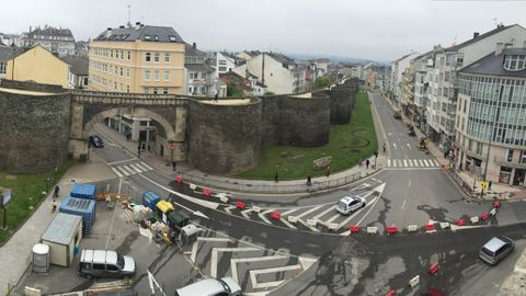 En el 2016, por obras, ya se cortó el tramo de la Ronda entre la Avenida da Coruña y Bispo Odoario