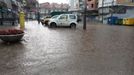 Dos fotos de las inundaciones en Chantada y una de los rayos en Monforte