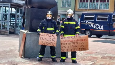 Protestas de la CUBP en la Plaza de la Escandalera