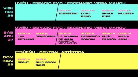 FestivalVesu.Horarios Vesu Festival 2026