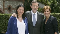 Susana Lpez Ares con Mariano Rajoy y Dolores de Cospedal.Susana Lpez Ares con Mariano Rajoy y Dolores de Cospedal