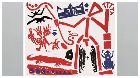 Detalle del Trptico para Basquiat de A. R. Penck.