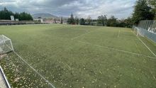 Imagen de archivo de un campo de ftbol vaco.