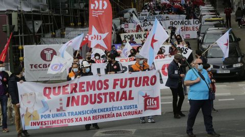 Manifestación por el Primero de Mayo en A Coruña