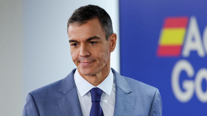 Pedro S�nchez durante la rueda de prensa tras el Consejo de Ministros