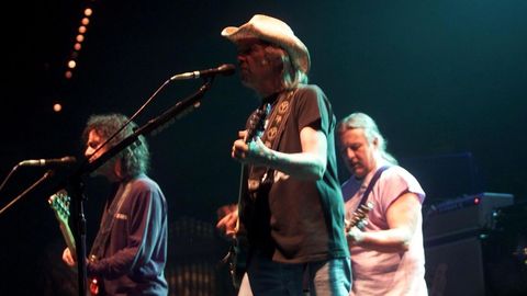 Neil Young en el concierto que dio en A Coruña en el año 2001