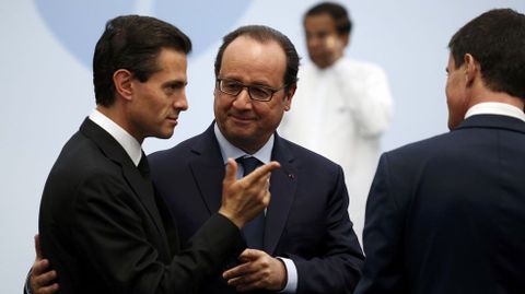 Franois Hollande con el presidente mexicano Pea Nieto. 