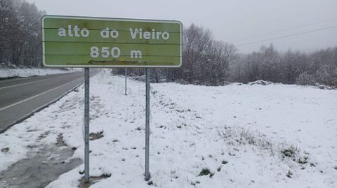 Nieve en el Alto do Vieiro.