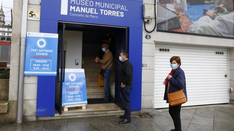 El punto de test de antígenos de Marín empezó a funcionar este lunes y estará operativo al menos dos semanas
