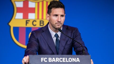 Leo Messi.Leo Messi en su despedida del Barcelona