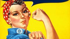 La fortaleza fsica en la mujer es el tema de este cartel original de J. Howard Miller, uno de los pintados en 1943 para Westinghouse Electric con idea de levantar la moral de sus trabajadoras en plena guerra mundial
