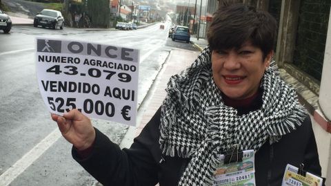 Isabel Garca, vendedora de la ONCE que reparti los cupones premiados