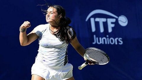 Uxa Martnez en el torneo ITF Juniors, en Portugal