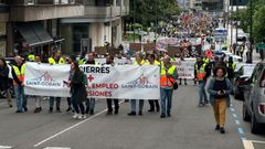 Manifestacin en Avils contra el cierre en Saint-Gobain