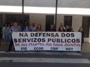 La protesta se desarroll� a las puertas del hospital