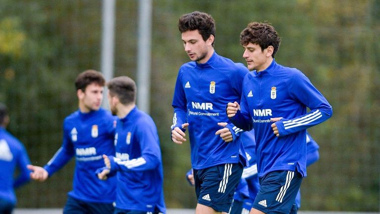 Borja Sánchez y Sangalli, durante un entrenamiento en El Requexón