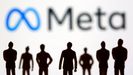 Ilustración con el logo de Meta, el nuevo nombre de la compañía matriz de Facebook