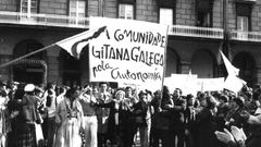 Manifestacin pola autonoma, en 1979, na Corua