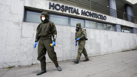 La Brilat procede a la desinfeccin del hospital de Montecelo