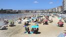 La playa de Silgar, en Sanxenxo, en una imagen de este lunes