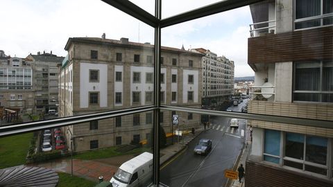 Edificio de la Audiencia Provincial de Pontevedra. El organismo ha dejado en libertad a dos de los apresados por el alijo de Santrum