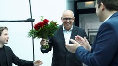 Andreas Bovenschulte, a su llegada este lunes a la sede del SPD en Bremen.