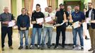 Foto de grupo de los bodegueros galardonados con los premios de la 39 Feira do Vio de Chantada