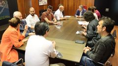 Primera xunta de goberno local de Pontevedra celebrada tras las elecciones del domingo. Sirvi de toma de contacto entre Lores e Ivn Puentes,