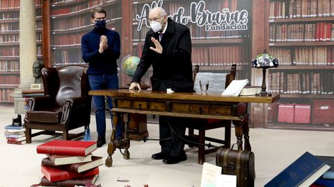Feijoo, ayer, con José Manuel Romay Beccaría