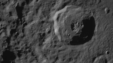 Fotografa tomada por la nave Odiseo poco antes de aterrizar en la Luna