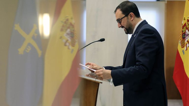 El presidente del Principado de Asturias, Adrián Barbón