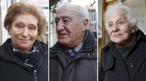 Marisol Iglesias, Santiago Cepeda y María Elena Noya. Los tres, pensionistas y consumidores de fármacos