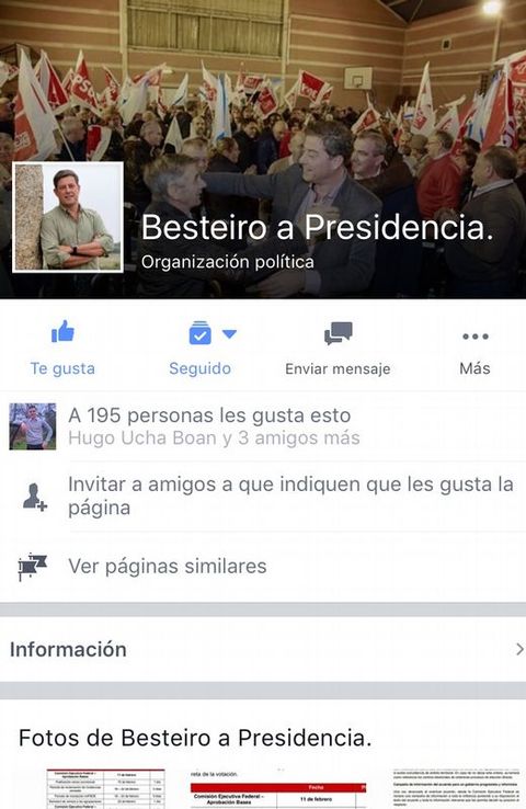 Captura de la plataforma en Facebook.