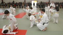La liga de yudo de Ferrolterra se disputa en el colegio de las Mercedarias