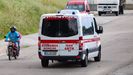 Una ambulancia portuguesa en Monao en una foto de archivo