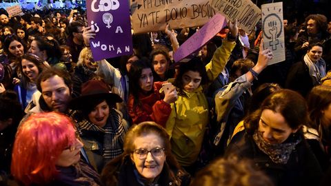 Imagen de archivo de una manifestación por la igualdad y contra la violencia machista en A Coruña