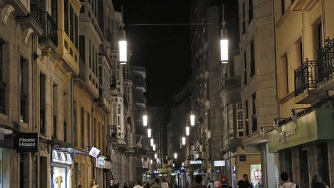 Iluminación pública en el centro de Pontevedra