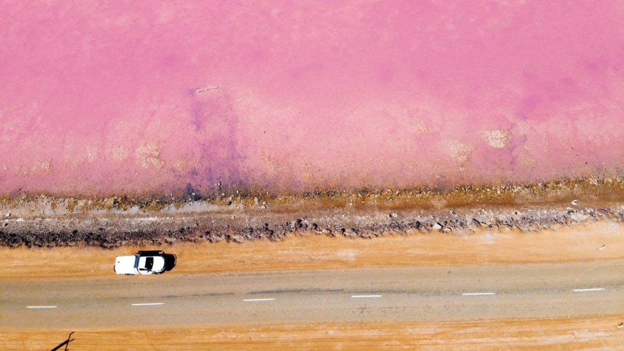 Roadtrip por la Australia Occidental, Hutt Lagoon Pink Lake