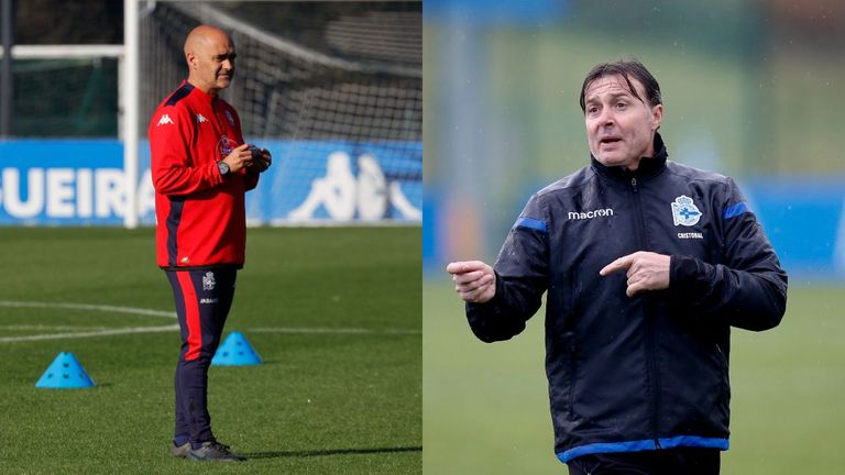 Gilsanz y Parralo, en su época como entrenador del Deportivo