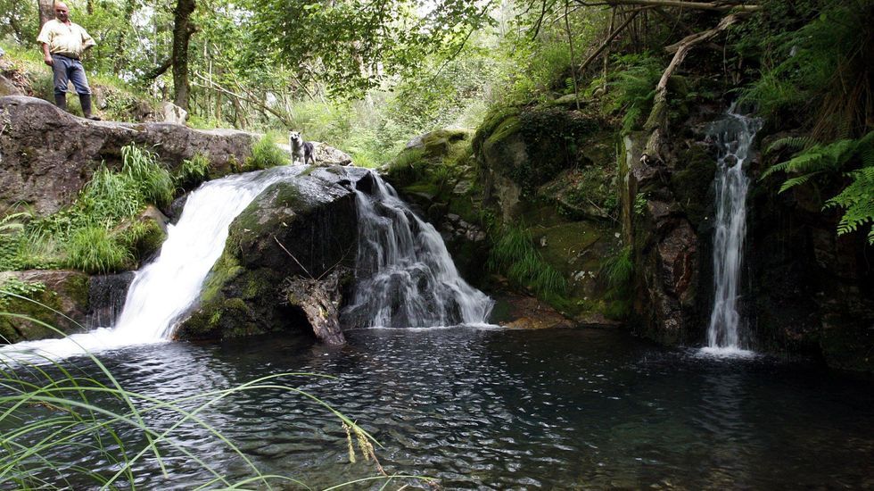 La alvariza de Barxas yla miel ecolgica de Manuel Maca.Fervenza de San Miguel, en Nogueira de Ramun.