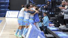Imagen de archivo del Marín Futsal celebrando un gol en A Raña
