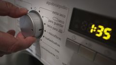 Imagen de archivo del cuadro de mandos de una secadora