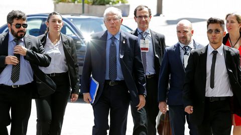 Josep Borrell a su llegada a la reunin en Montevideo del Grupo Internacional de Contacto sobre Venezuela