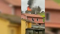 Un incendio calcina una casa en Abegondo